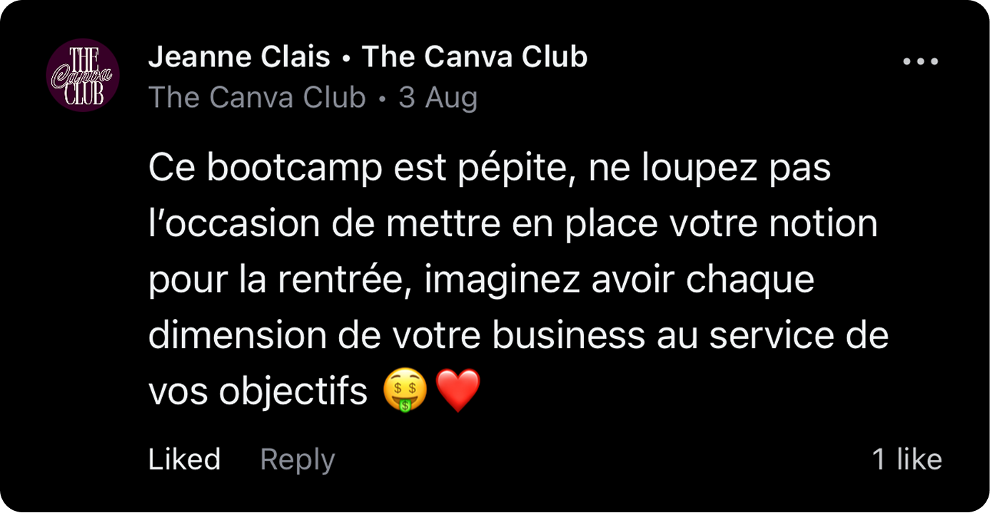 Témoignage de Jeanne Clais, The Canva Club